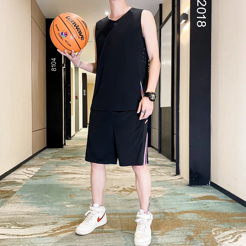 篮球服套装男学生比赛训练定制篮球衣队服全身速干背心短裤可定制