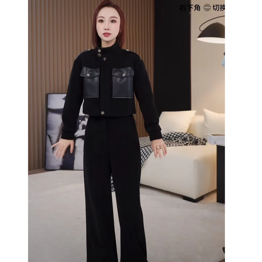 【思思小个子女装】秋冬高级感加绒加厚工装风气质两件套