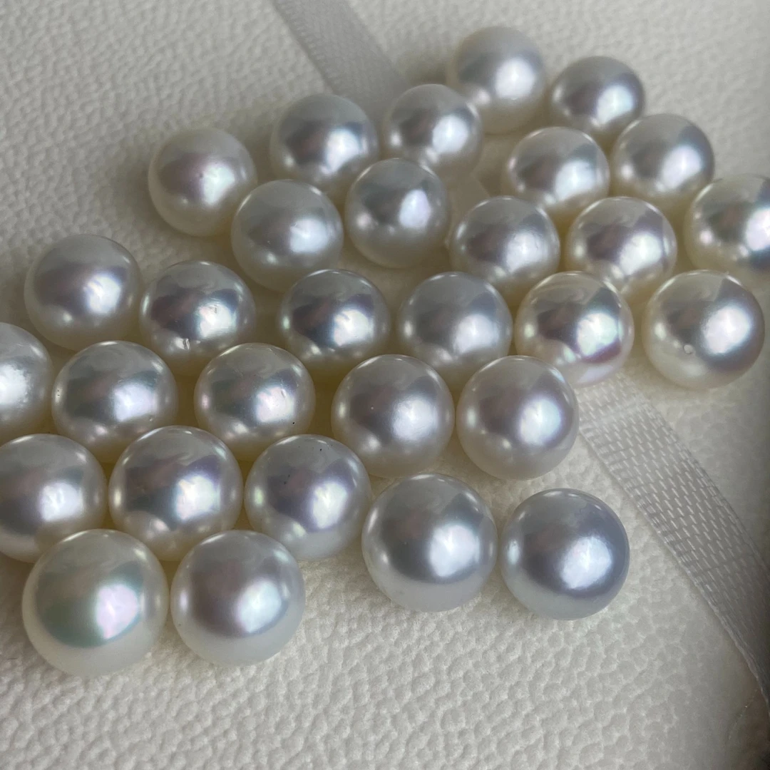 澳白裸珠 强光 冷白光 银蓝光 海水珍珠 多样性发一