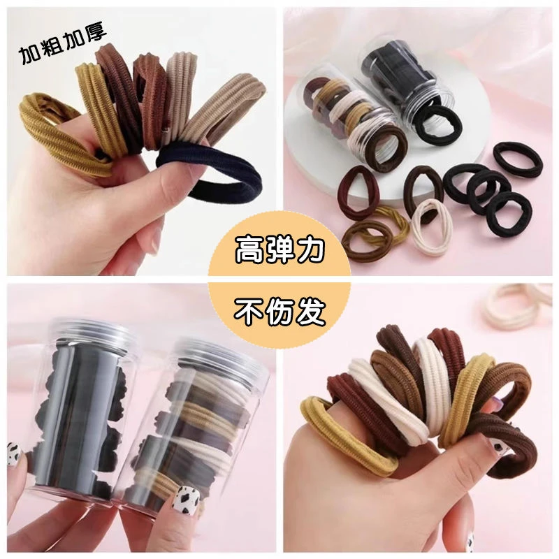 爆款加粗无接缝头绳发圈头饰发饰皮筋ins女加宽头绳