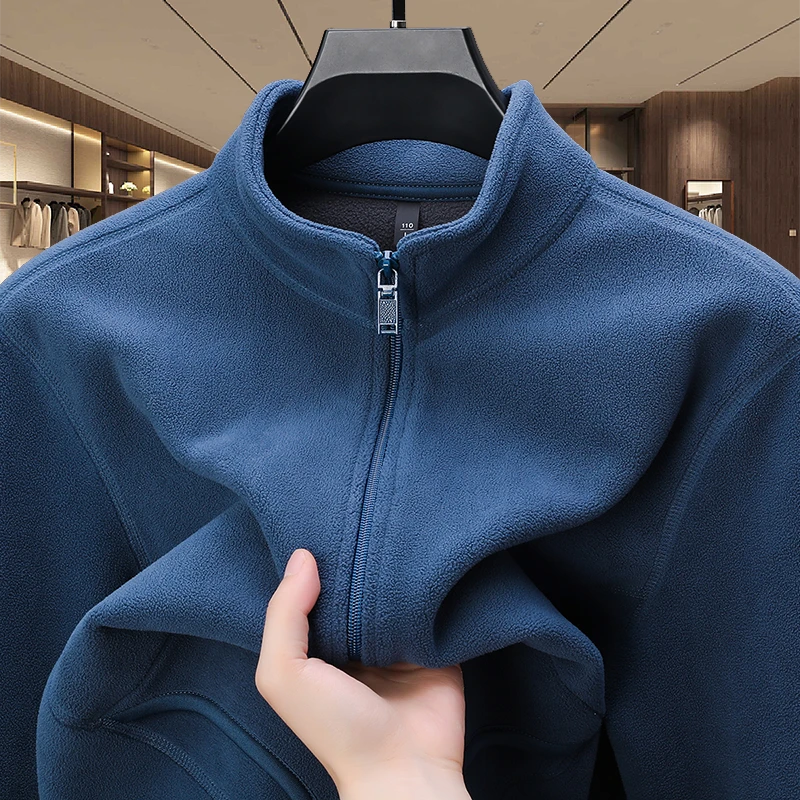 【港口尾货 限购2单】海外撤柜正品中年男士纯羊绒拉链外套长袖