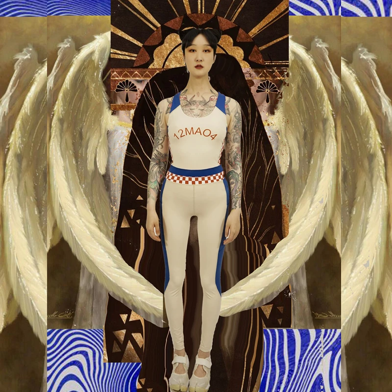 原创设计全功能健身跑步骑行硅胶防滑耐磨瑜伽普拉提运动连体服