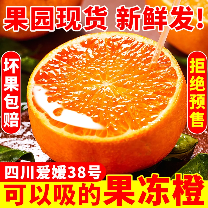 【果园现货】正宗四川爱媛38号果冻橙子手剥橙香甜软糯新鲜水果柑橘