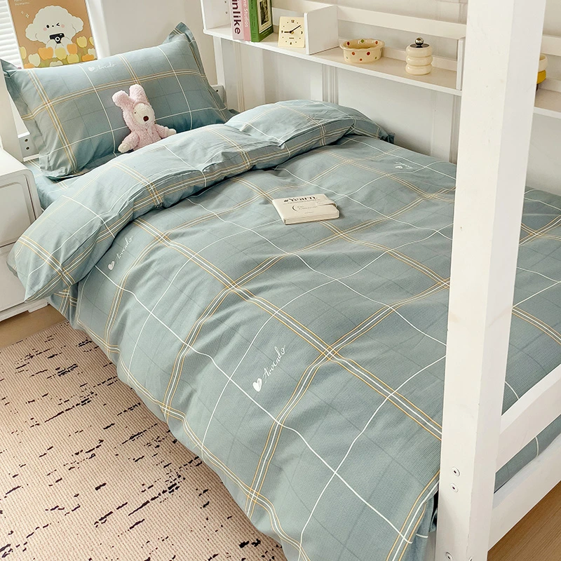 水星.家纺水星系列款2024新款舒适全棉开学季学生宿舍三件套简约