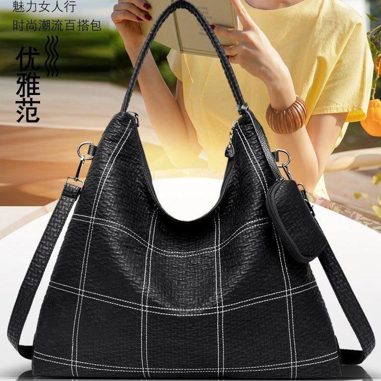 正品斜挎包包女2024新款秋时尚真皮单肩手提包女士包包软皮大容量