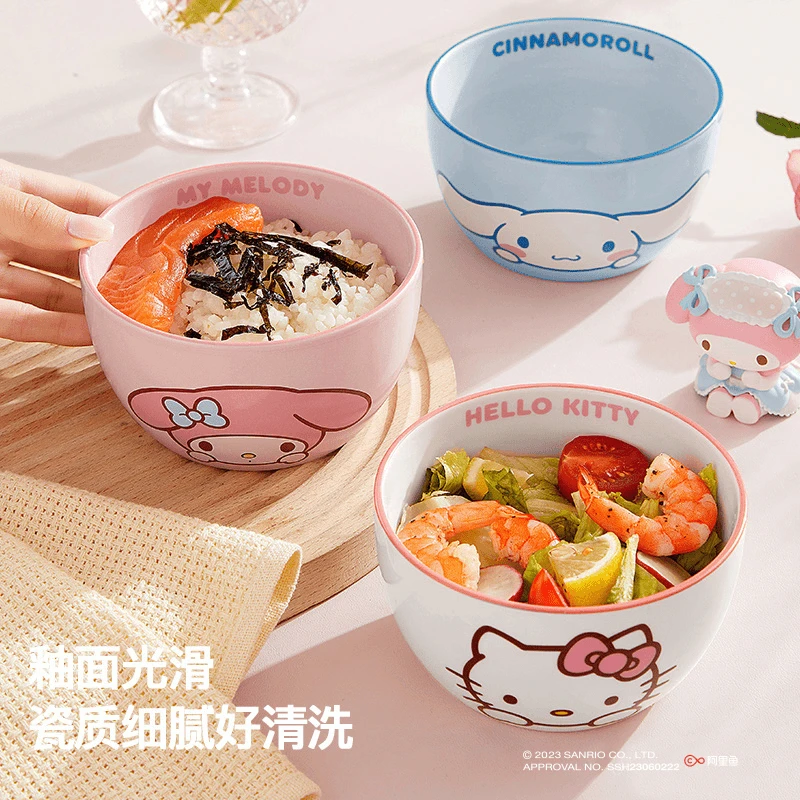【直播福利】三丽鸥陶瓷米饭碗hellokitty餐具家用汤面碗可爱儿童