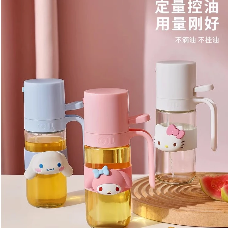 三丽鸥【玻璃喷油壶】厨房家用空气炸锅雾化酱油醋调料瓶食用油罐