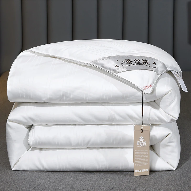 富安娜蚕丝被桑蚕丝被春秋被空调被芯加厚保暖冬被二合一子母被