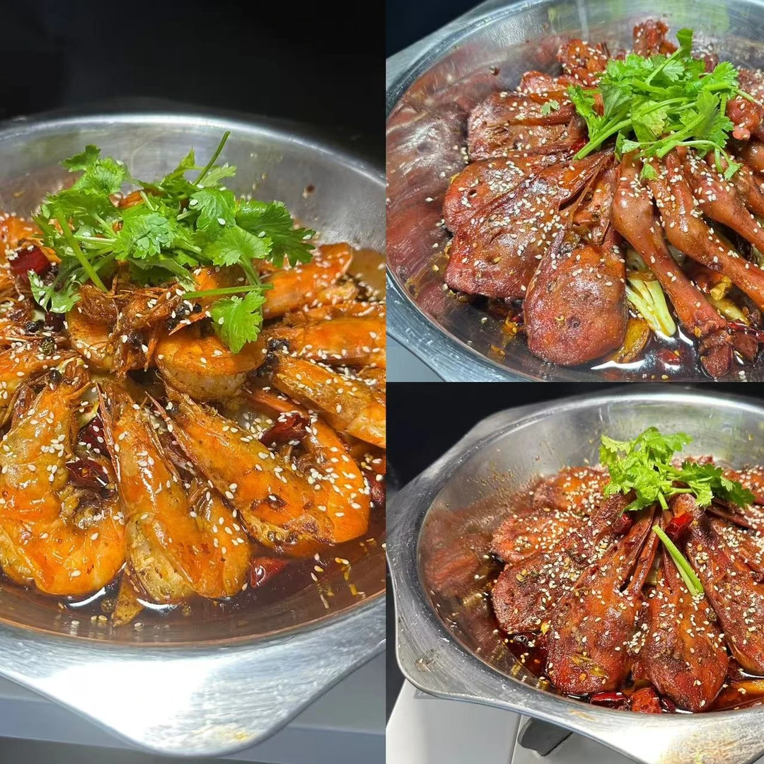 川渝干锅鸭头干锅虾干锅全鸭锅