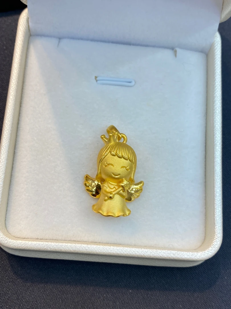足金999天使吊坠