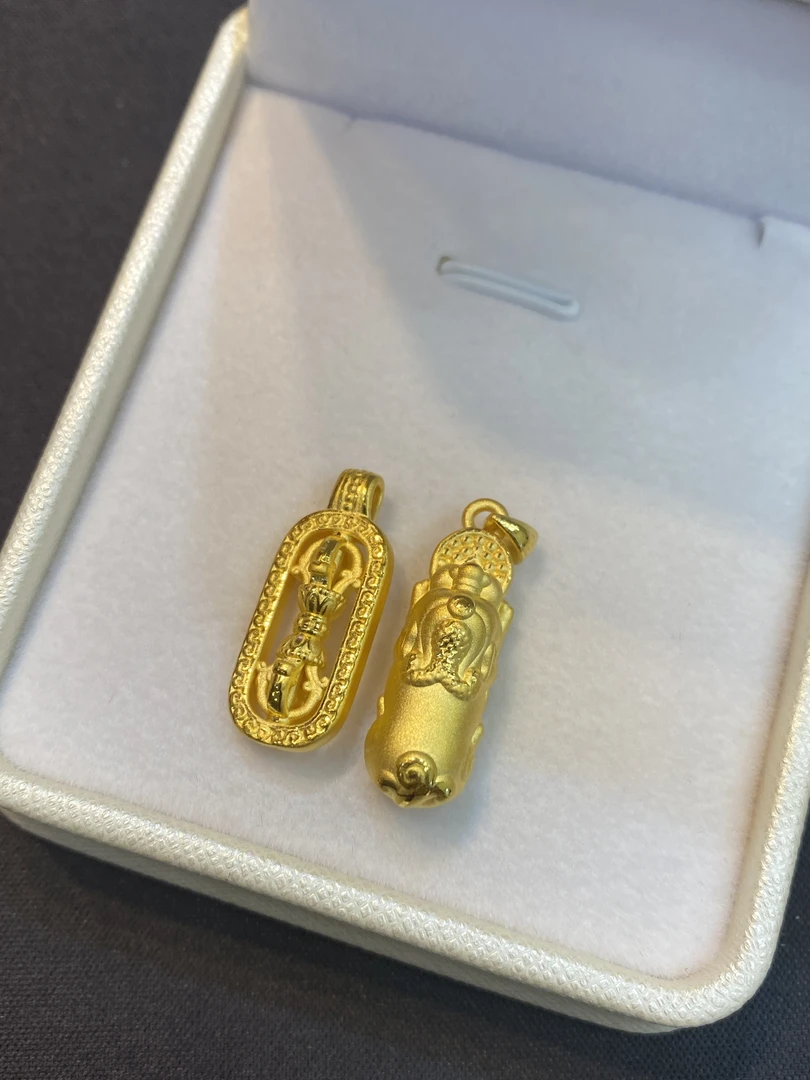 足金999金刚杵➕貔貅吊坠
