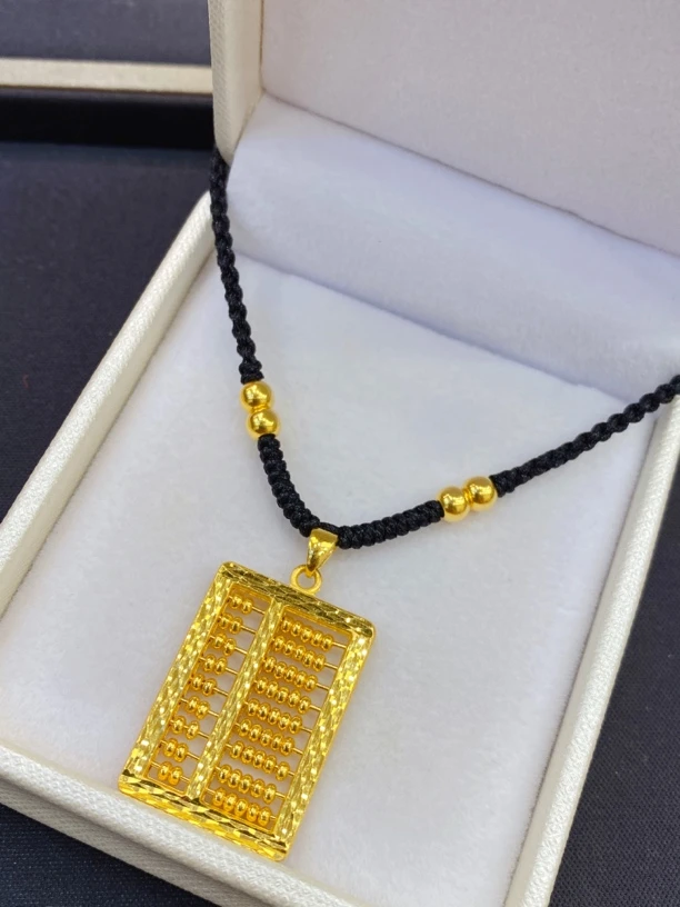 足金999算盘编织项链