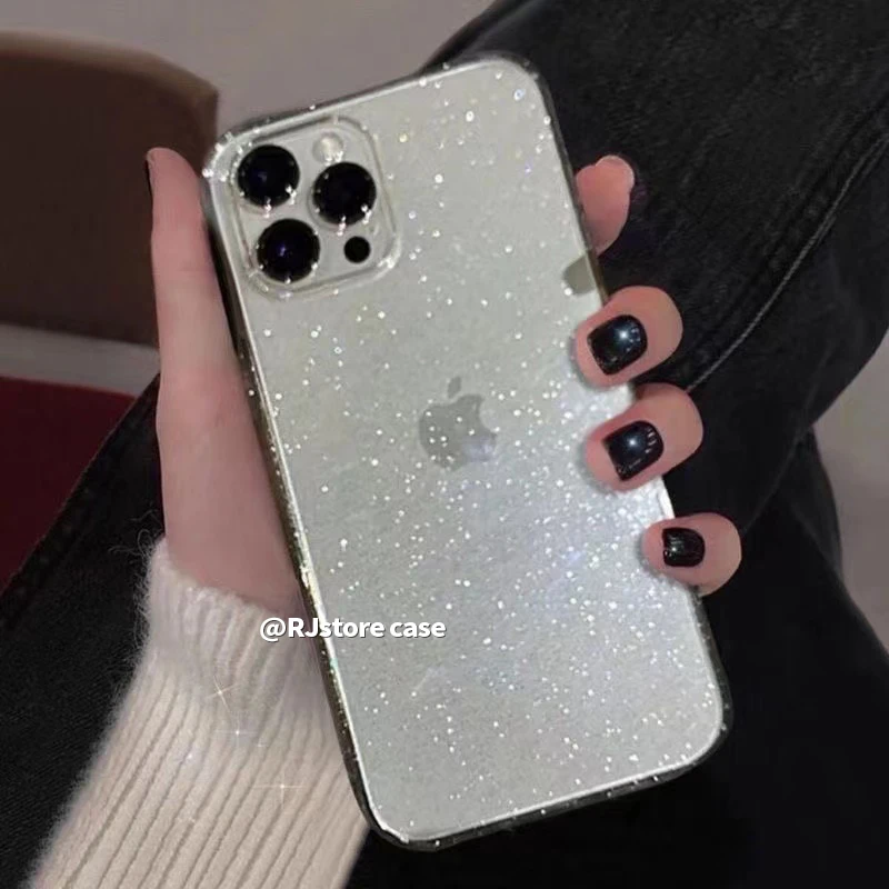 小红书同款闪粉iPhone13苹果14pro手机壳11新款12透明xr软xsmax套