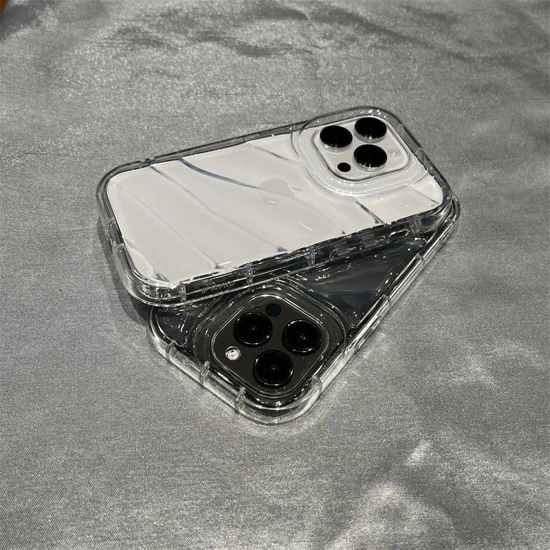 简约ins高级透明iPhone13手机壳15promax苹果14全包12软套xr防摔