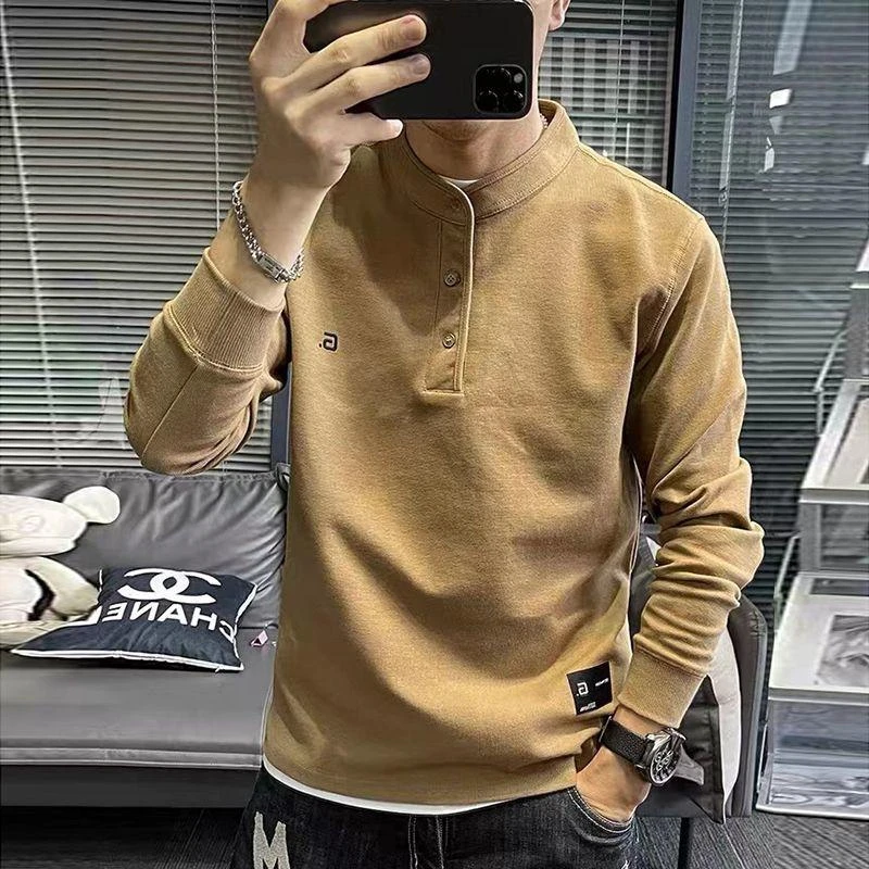 【小扬直播推荐】痞帅卫衣男2023套头秋季新款G字母刺绣纯色韩版