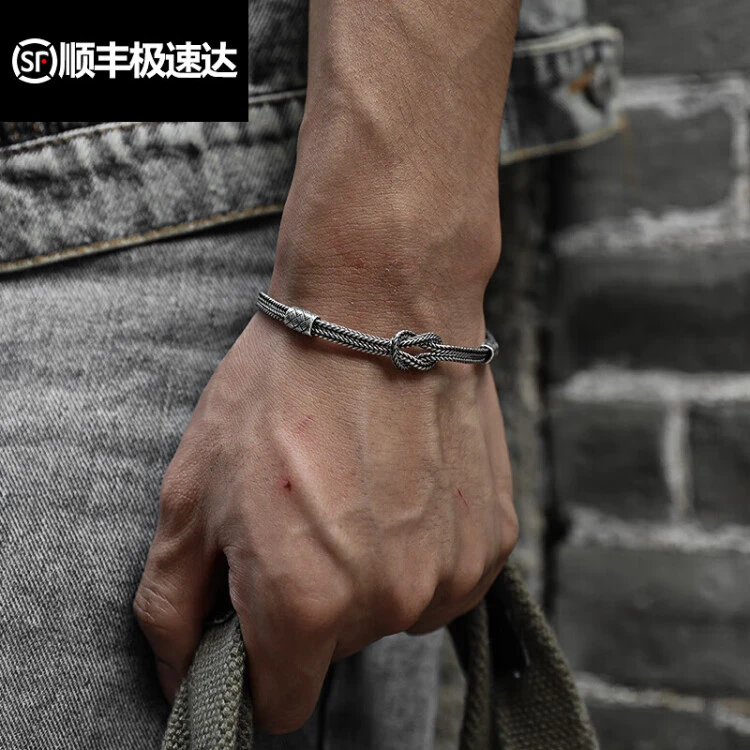 老凤凰款 情侣手镯土耳其编织银手链男复古时尚IN