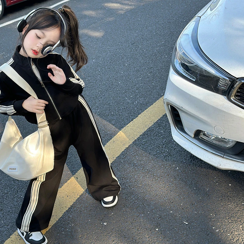 童装女童春秋装套装网红洋气2024新款春季儿童运动服两件套时髦潮