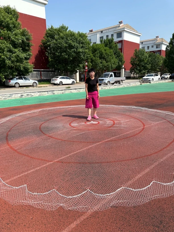 机织大力马2指4米重8斤直径6米横片拼接铅坠子一开到顶