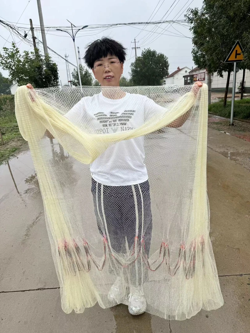 5分3米机织大力马撒开直径4米半全网7斤机织横片拼接铅坠子