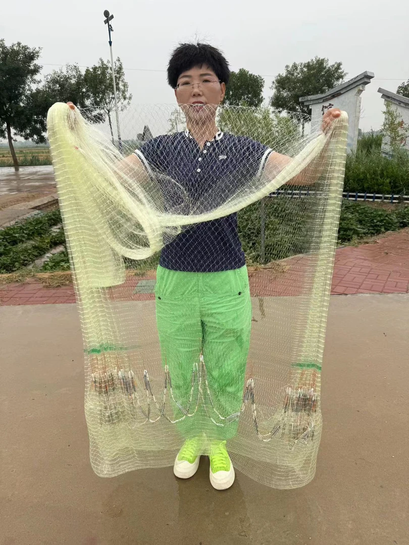 机织5片拼接单丝一指4米全网8斤打开6米直径铅坠子一开到顶