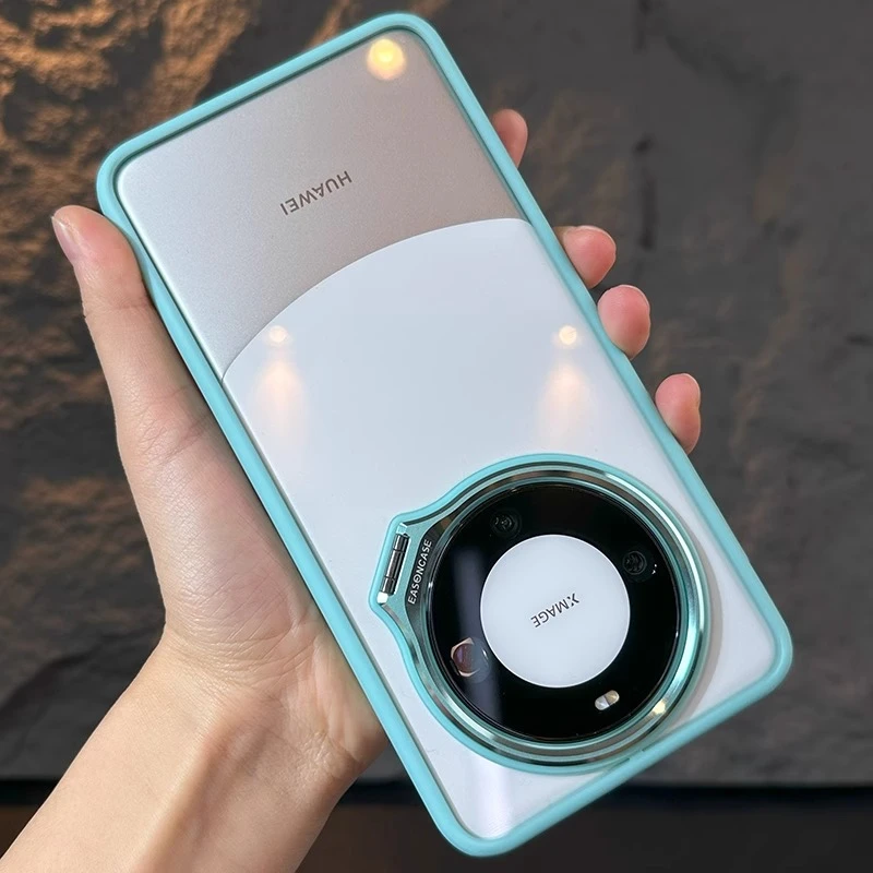 镜头隐形金属支架适用华为mate70pro手机壳透明高级全包边防摔套