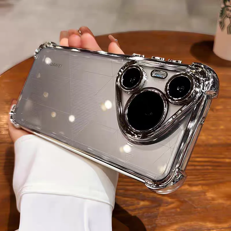 适用华为Pura70pro手机壳2024新款p70镜头全包四角气囊防摔保护套