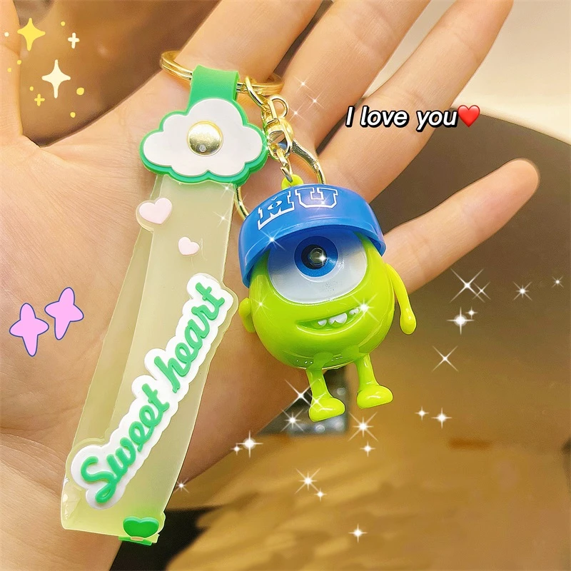 会说 I love you 发声发光大眼仔情侣表白闺蜜单眼怪钥匙书包挂件