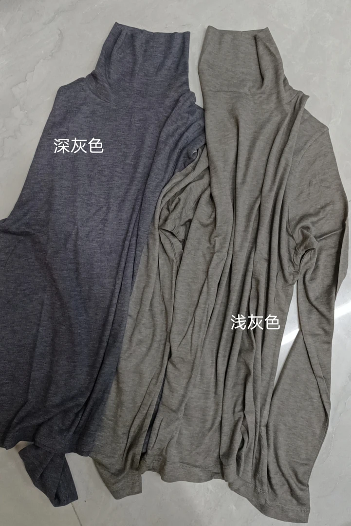 叠穿神气桑蚕丝莱赛尔堆领薄款打底