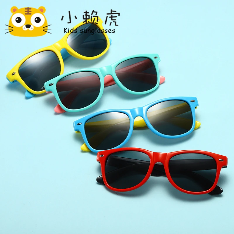 儿童太阳镜2023新款偏光太阳镜米丁墨镜儿童经典硅胶墨镜TPEE眼镜