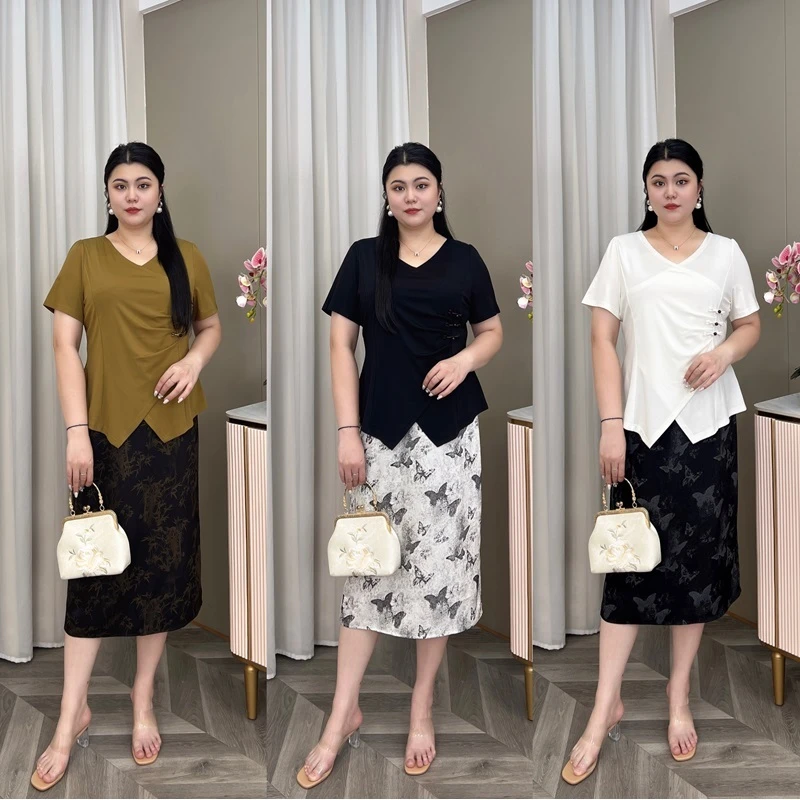 【仅裙子】PMM81293夏季新款百搭新中式国风显瘦半身裙