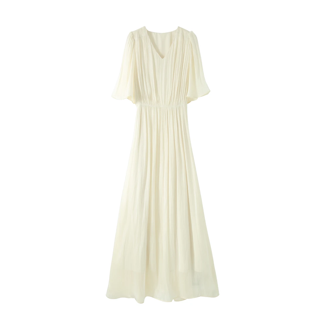 【月影烟罗】收腰连衣裙女轻奢气质显瘦法式夏季裙子女235-8029-1