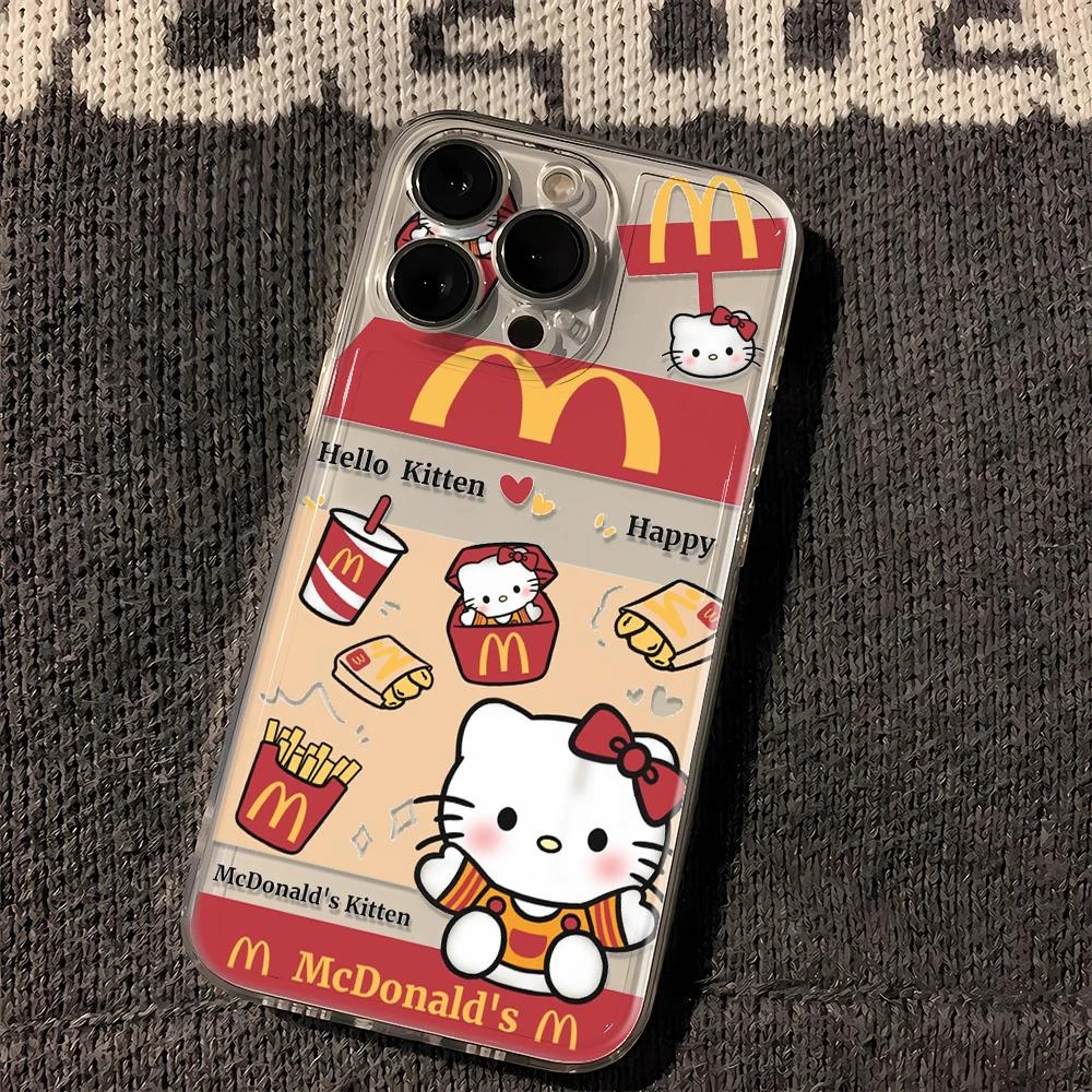 KT猫麦当劳苹果oppo小米vivo华为iPhone15手机壳14pm太空软壳13/8