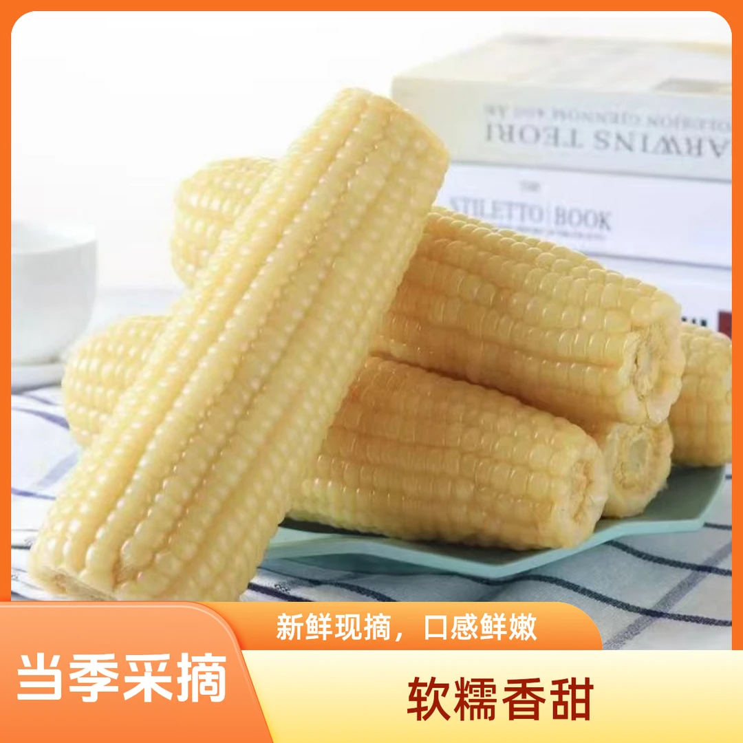 【王炸福利】东北奶香大白糯香甜玉米220克*10棒试吃2棒