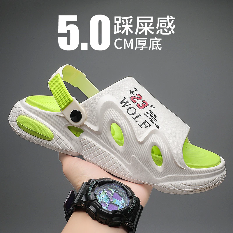男款一字拖夏季新款凉拖鞋防滑防臭耐磨户外沙滩鞋男士耐磨潮拖鞋