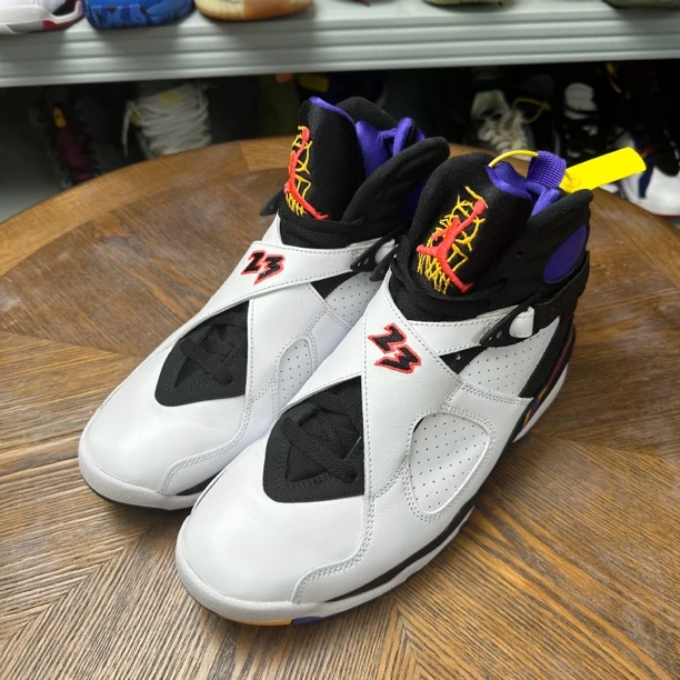 42码/aj8 白紫 复古篮球鞋/原盒/98新/t2720
