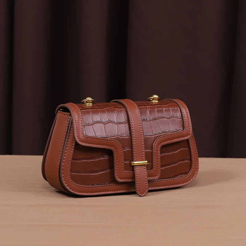 气质百搭女士时尚手提斜挎小包1812-5棕色