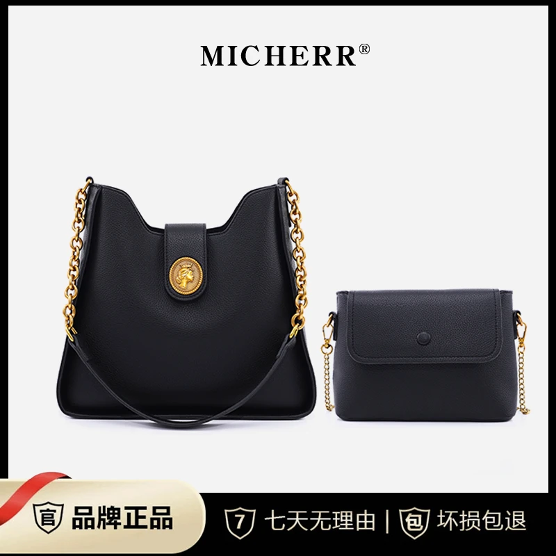 MICHERR/米榭尔高贵美人头时尚女士单肩托特包23102323
