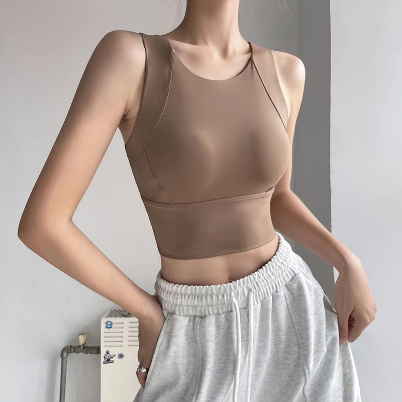 【C魅甄选】斗羽运动内衣女外穿跑步防下垂瑜伽服文胸健身美背心B14