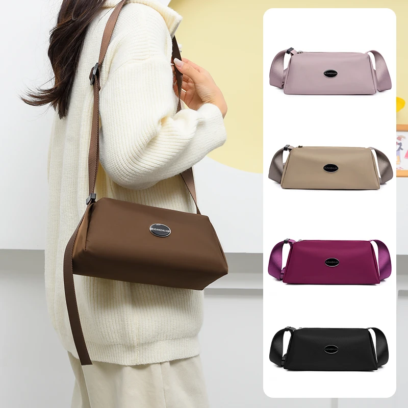 女士休闲小包包夏季手机包时尚潮流斜挎包简约百搭单肩包轻便布包