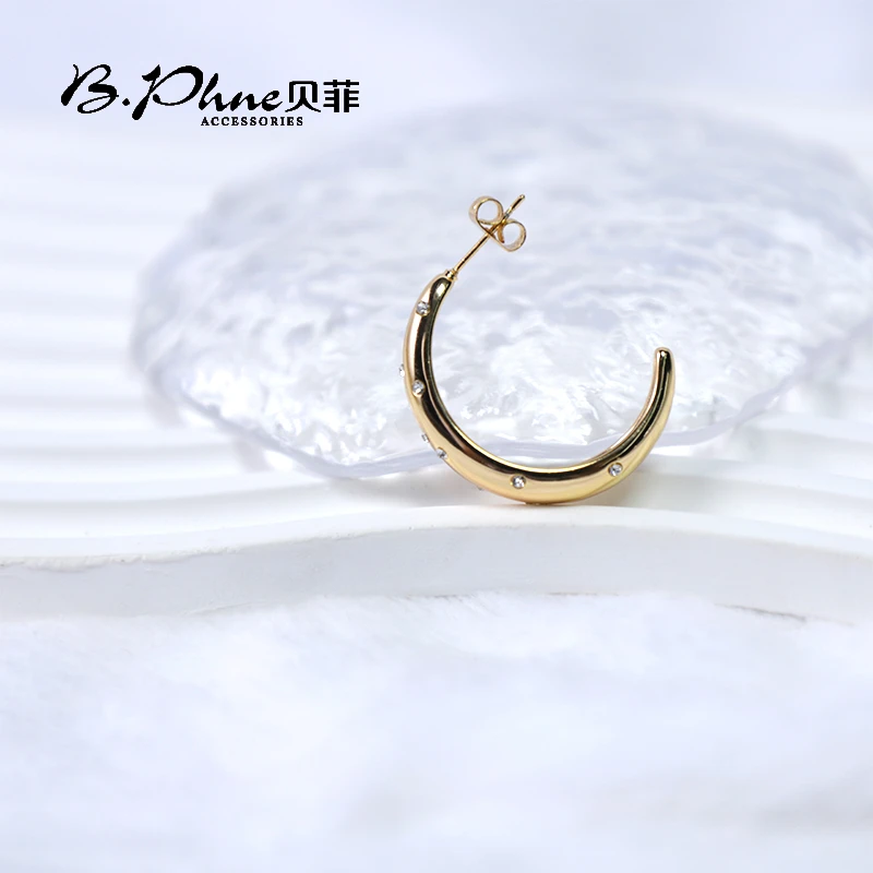 铜合金耳饰 轻奢气质时尚法式小众百搭简约ins耳饰