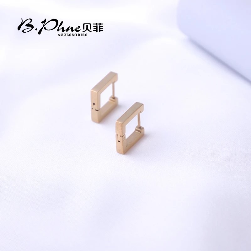 钛钢耳饰 气质时尚百搭方形耳环ins个性简约冷淡风1