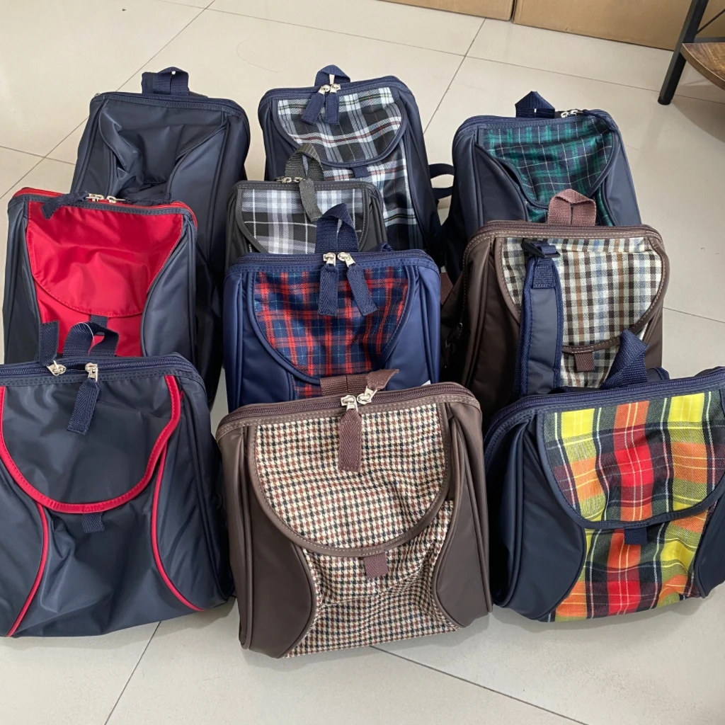 两号随缘发时尚多功能格子双肩包高品质学生轻便格纹条纹双肩背