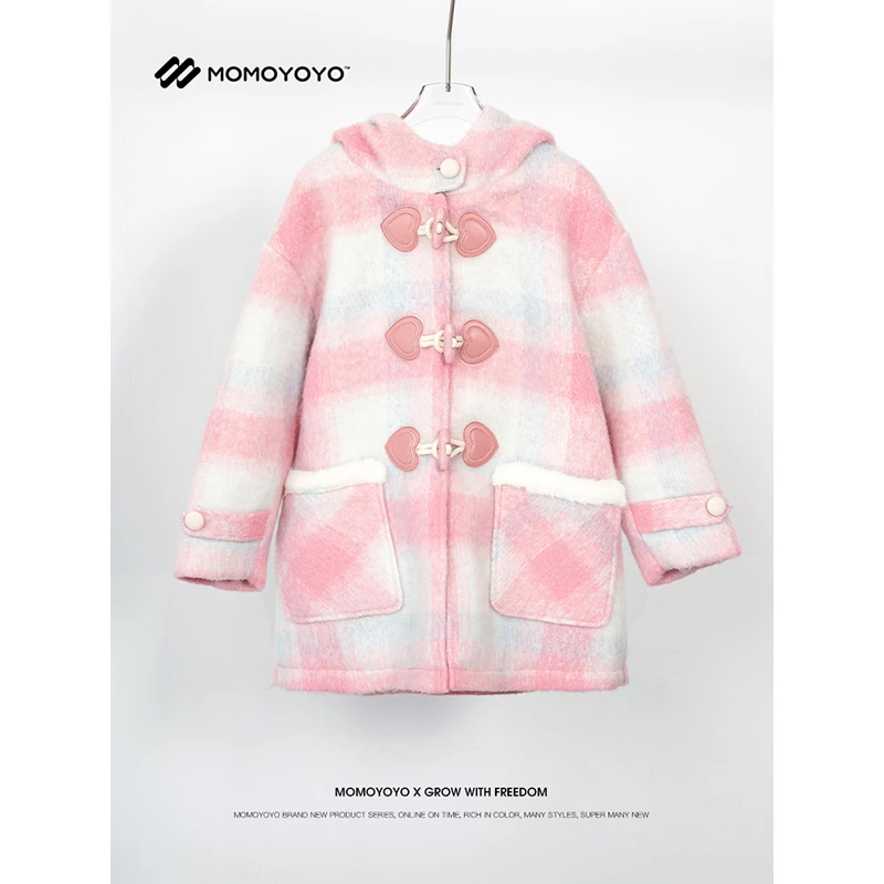 【心动标记】秋冬女童格子棉衣外套 7024D