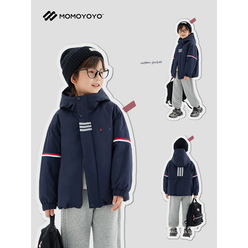 【优等生】撞色织带冲锋衣棉服 7127D