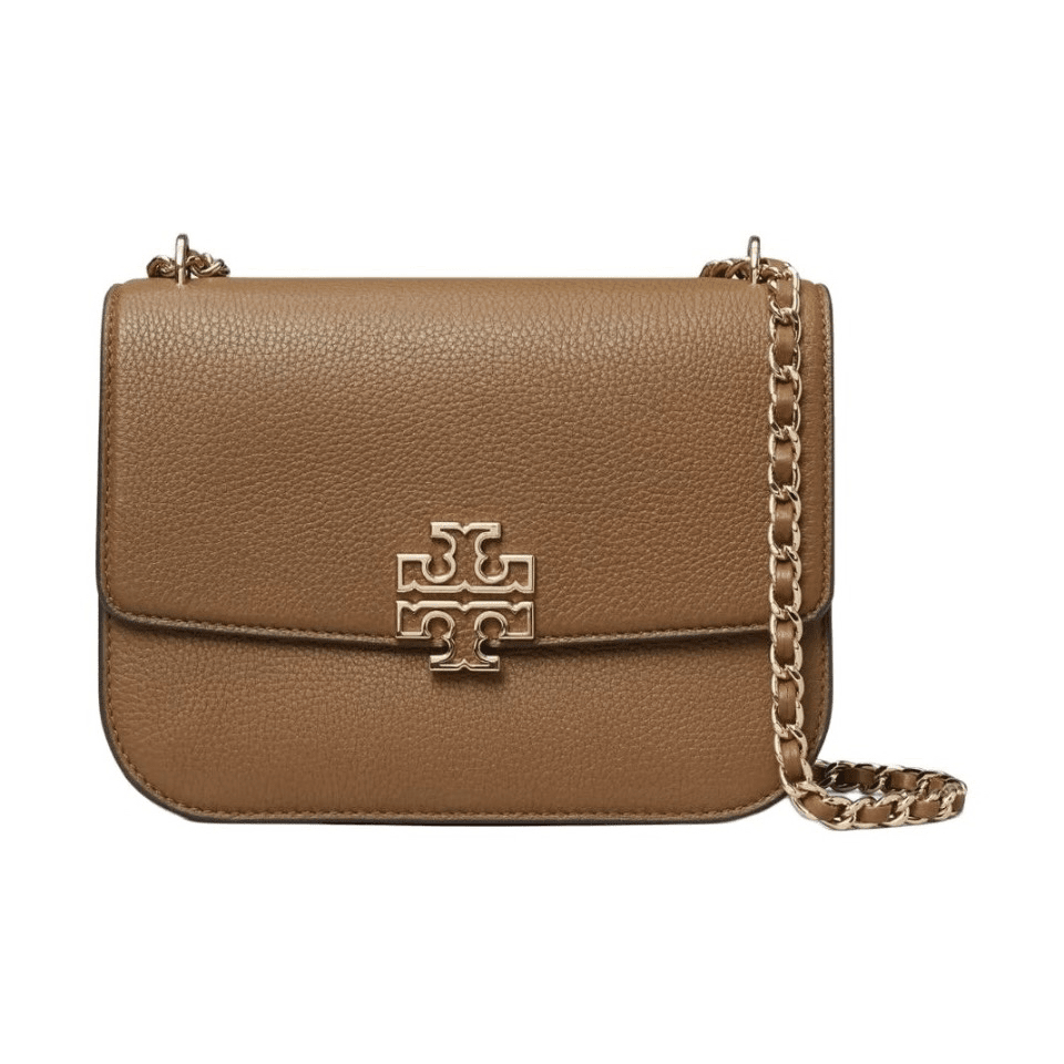 全新未使用 Tory Burch/汤丽柏琦 TB棕色翻盖链条包/M01664/包包