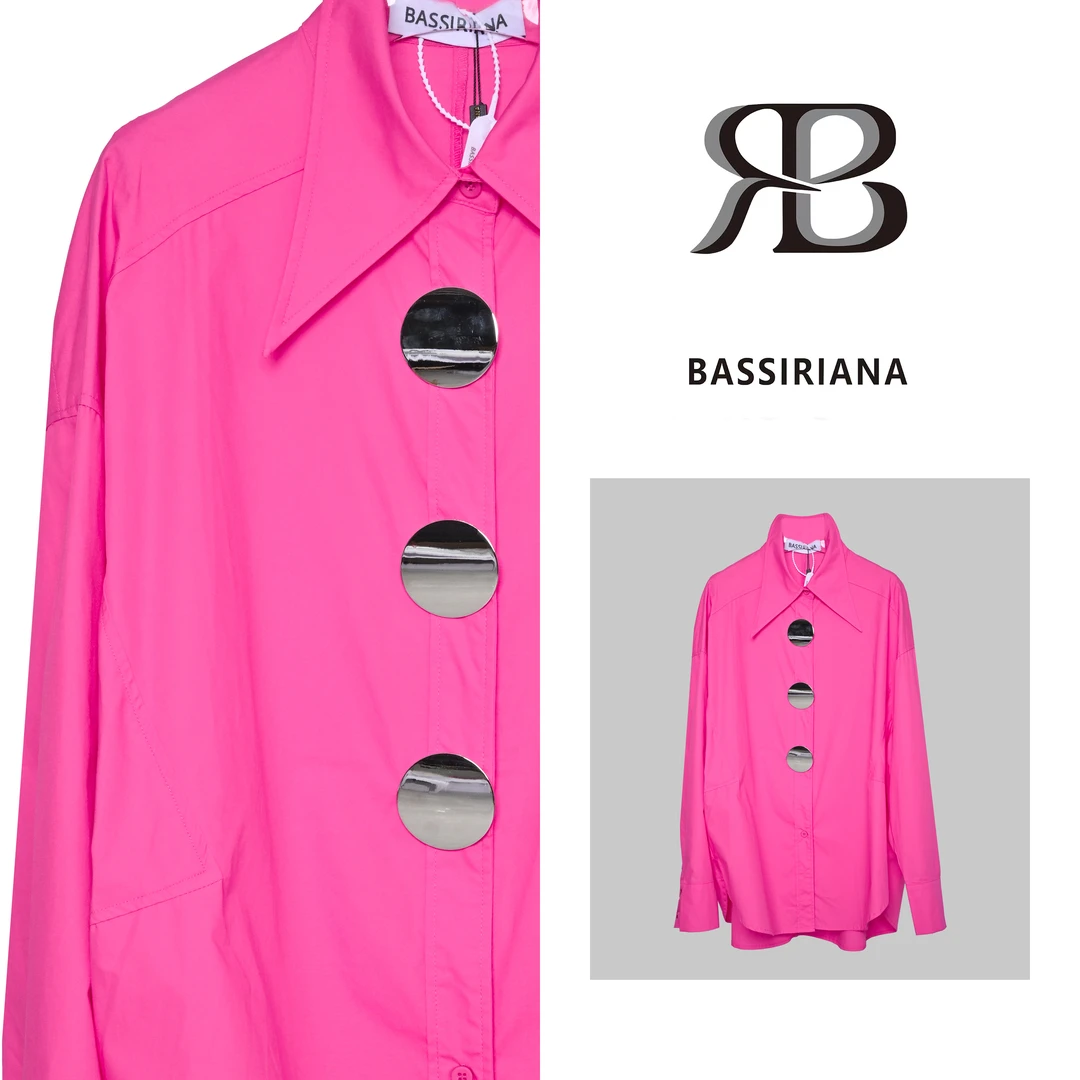 【BASSIRIANA】【素素】服饰纯色气质女士休闲时尚百搭长袖衬衣210559
