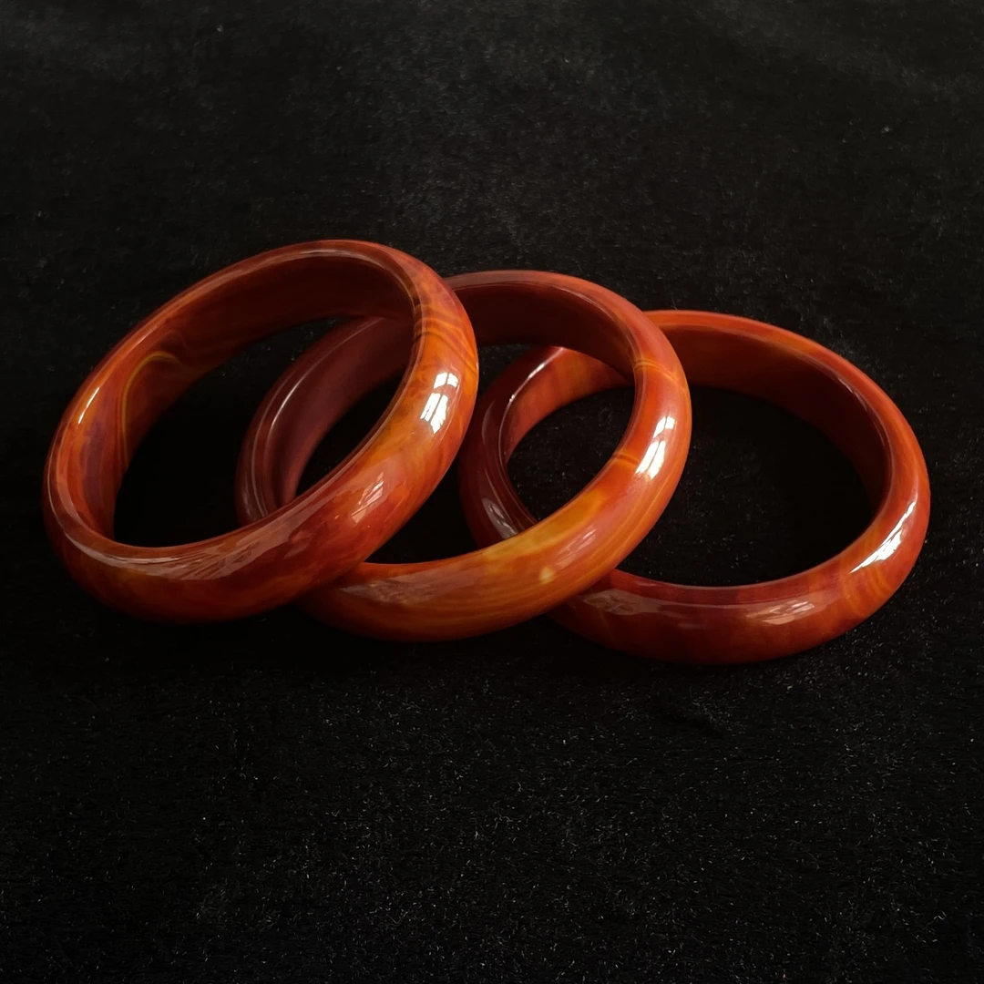 天然战国红玛瑙平安镯手镯带证书礼盒（多样性发其一） SZ3008