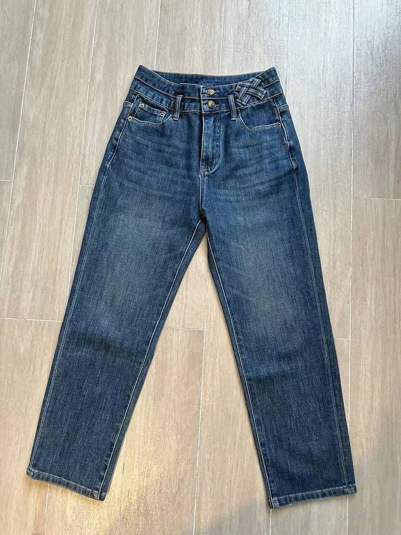 南油设计师时尚气质百搭牛仔裤（不加绒）-6605