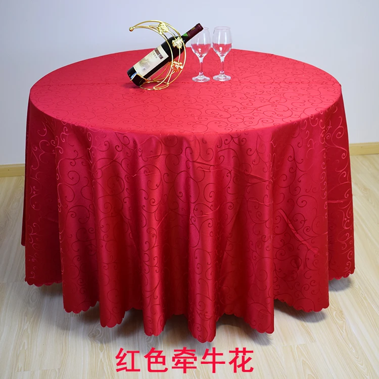 酒店桌布红色圆桌布台布定制方形台布餐桌布椅套桌布定制