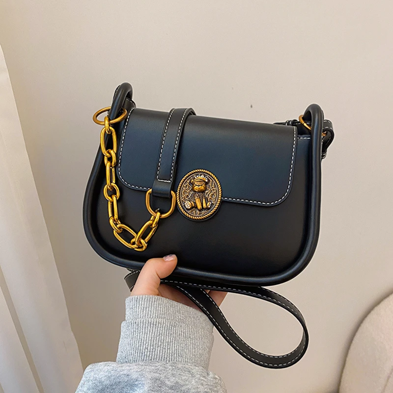 新款时尚百搭小众简约秋冬洋气单肩腋下女士休闲斜挎潮流林迪包包